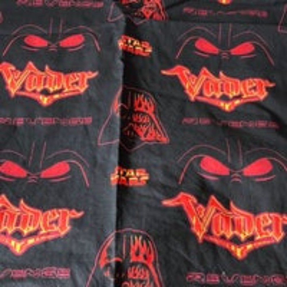 Star Wars Vader Revenge Fabric/Material Flame Rec & Orange Cotton